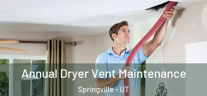 Annual Dryer Vent Maintenance Springville - UT